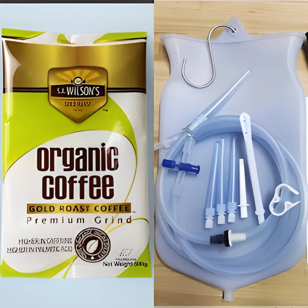 Image of Medical Grade Silicone Bag & Attachments with 1 lb of Wilson’s Organic Enema Coffee