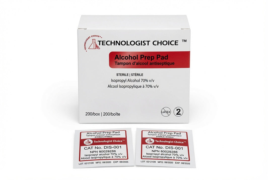 Alcohol Prep Pads, Individually Wrapped, 2-Ply - 70% Isopropyl Alcohol, 200 Pads/Box